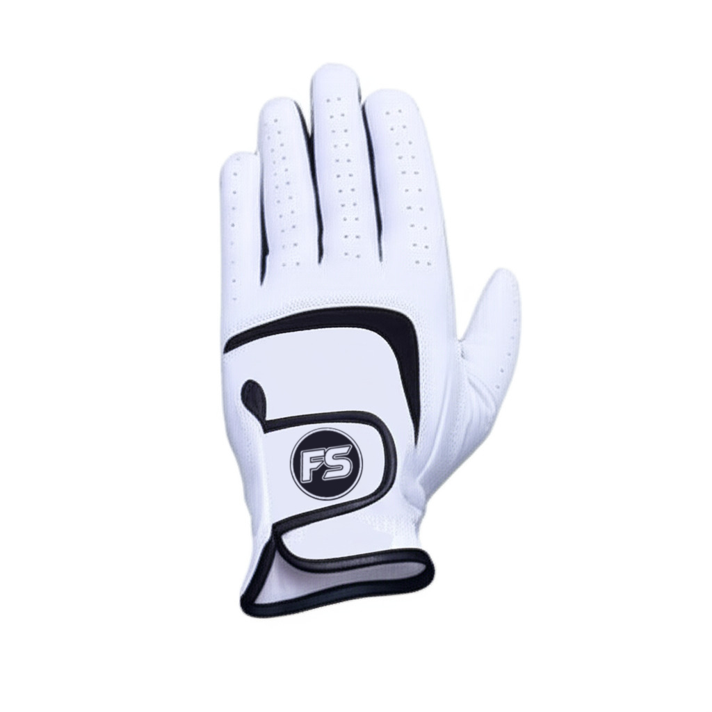 White Golf Glove - Front View